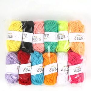 INF 12 Pelotes de Laine Colorées - Fil Doux de