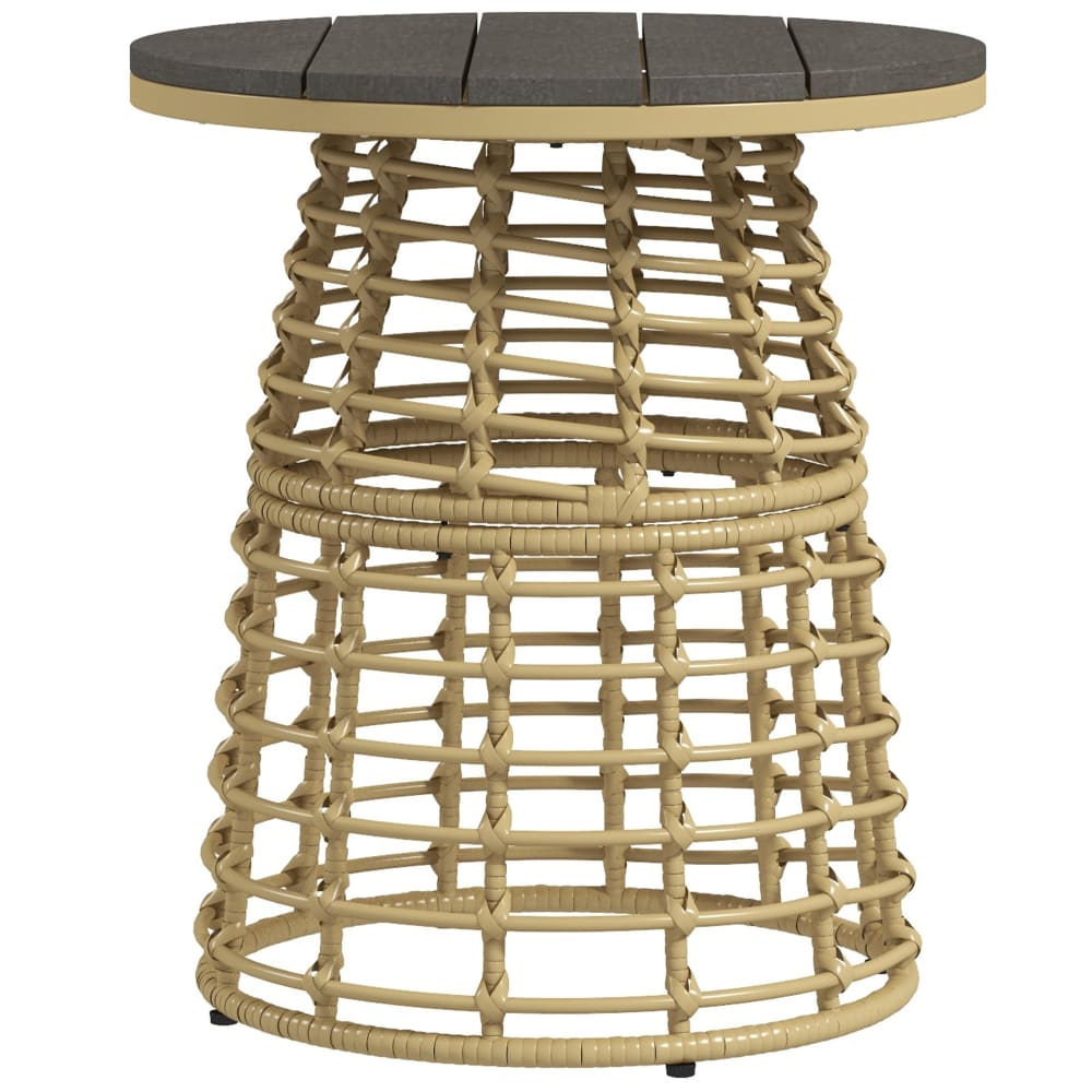 Table basse de jardin table d'appoint extérieur résine aspect rotin
