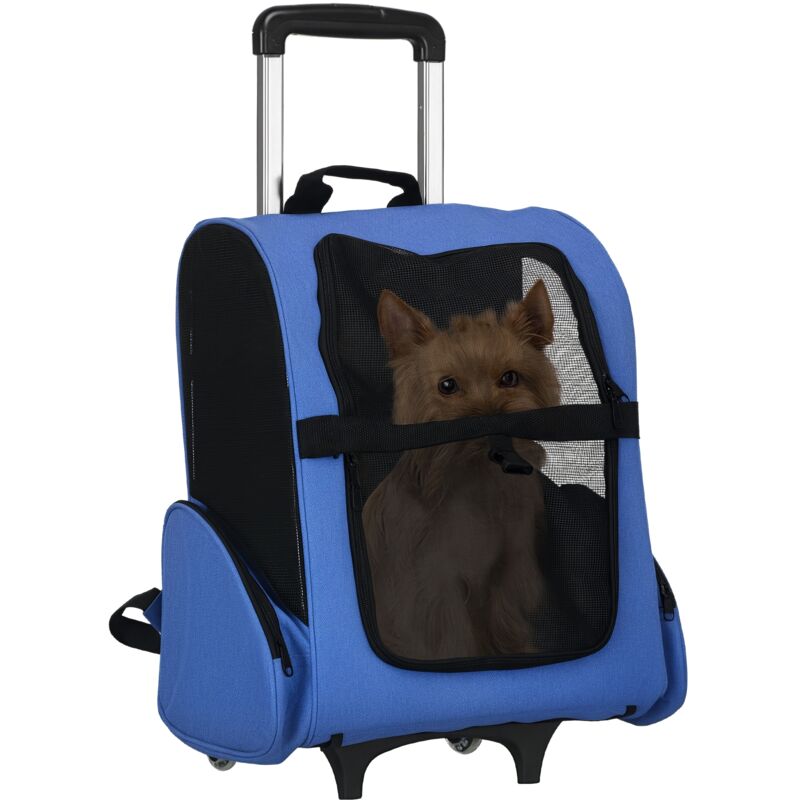 Sac de transport - PawHut - roulettes 2-en-1 trolley chariot
